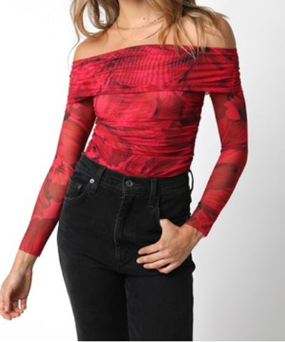 Red Burgundy OTS top