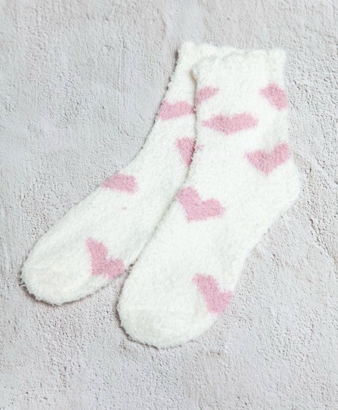 Heart Socks - White