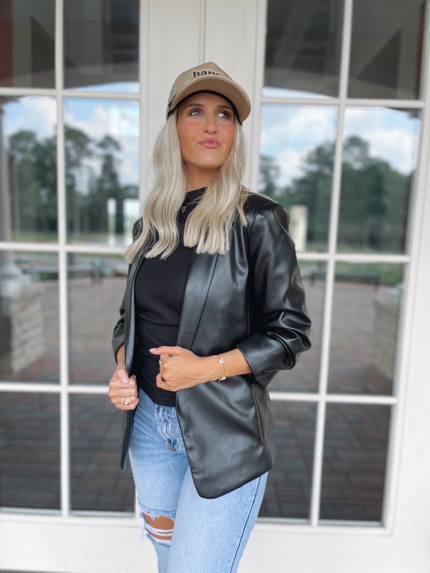 Black Leather Blazer