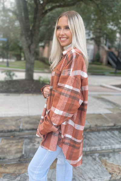 Oversized Plaid Flannel Shirt