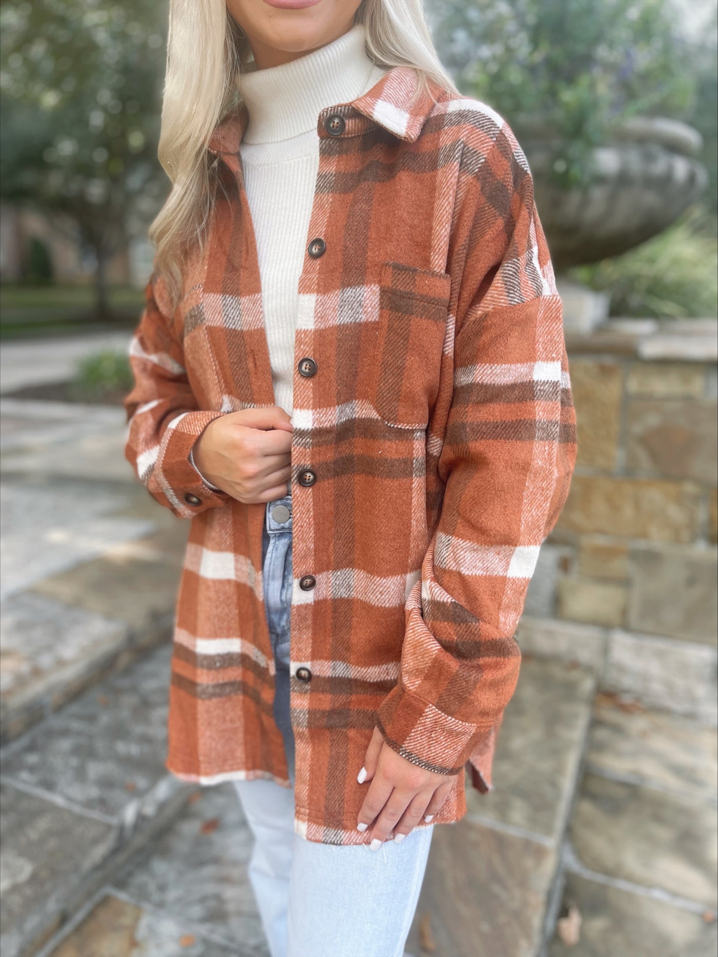 Oversized Plaid Flannel Shirt